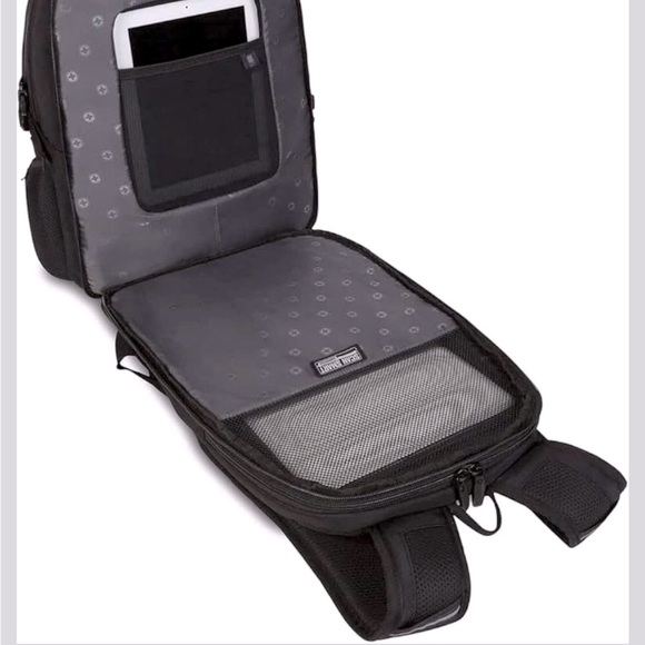 SwissGear Black Laptop Backpack with Red Accents - Picture 8 of 12